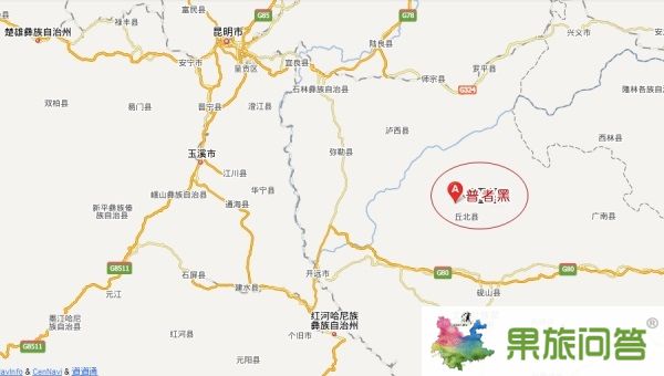 普者黑地理方位图