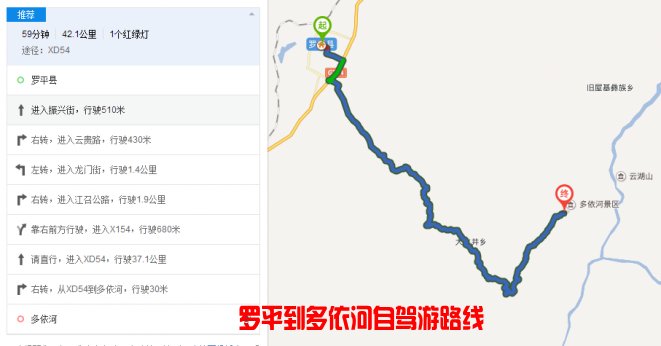 罗平到多依河自驾游路线