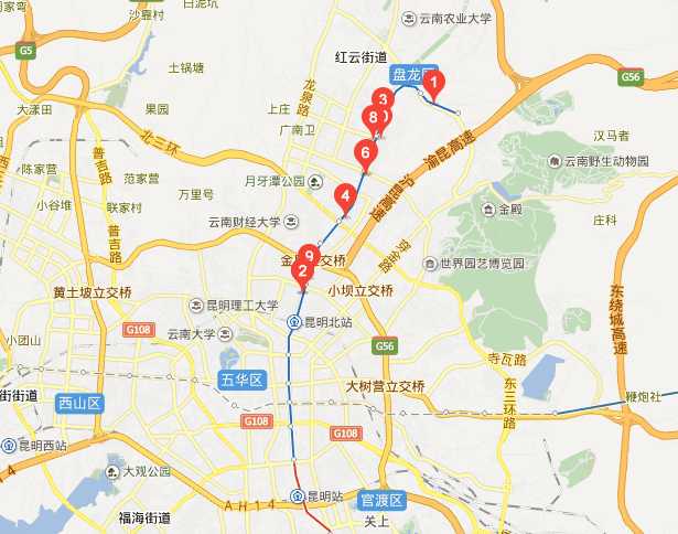 昆明北京路在哪个区？昆明北京路延长线是哪个区？