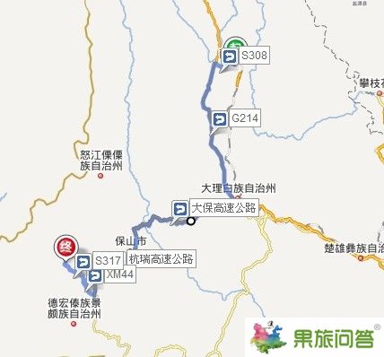 丽江到腾冲自驾车线路图片