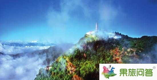 大理鸡足山最高峰天柱峰海拔3248米